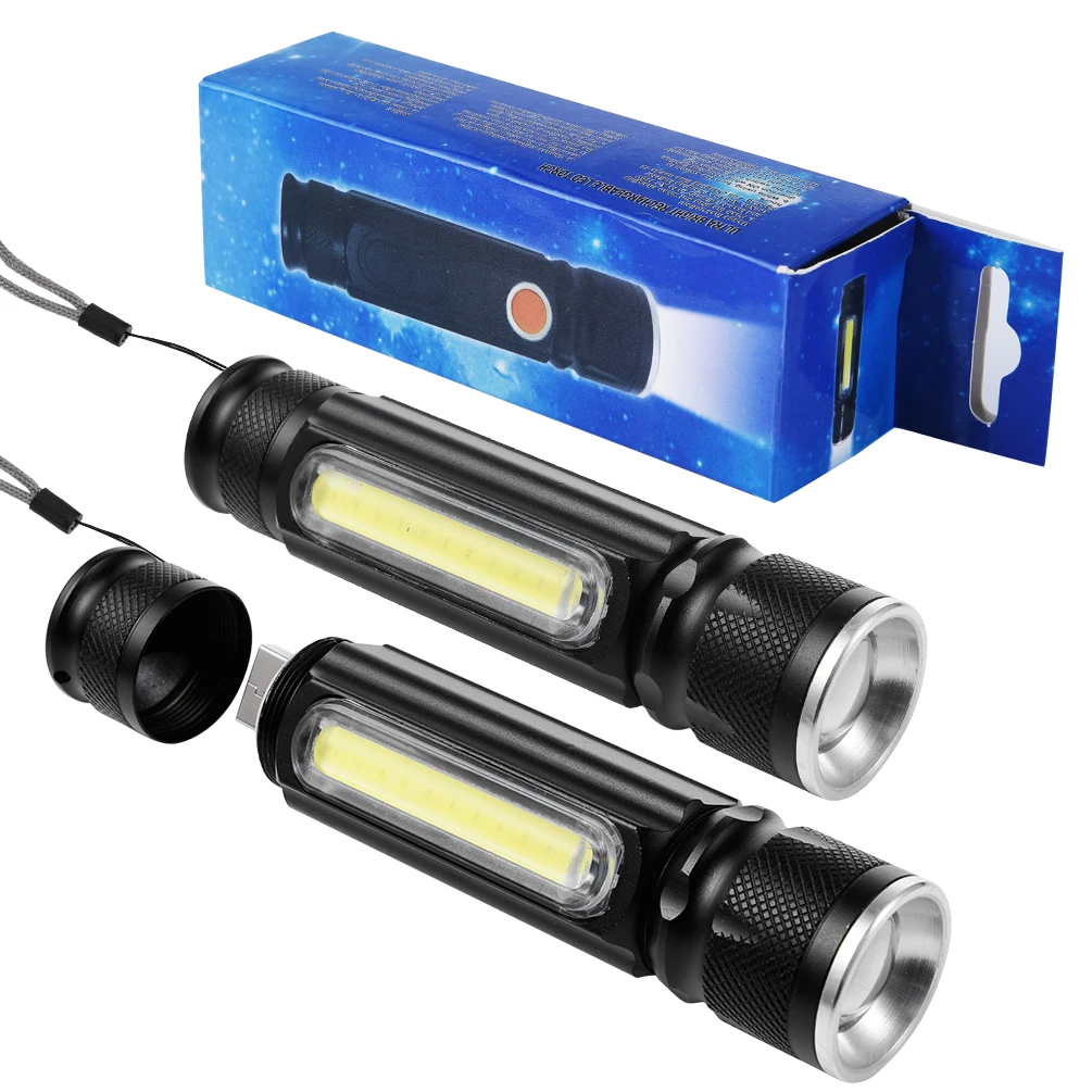 Upgrade Led High Powerful Flashlight IP65 Cree XML-T6 Zoomable Torch lanterna Tactical Light USB Bicycle lantern zaklamp Lamp