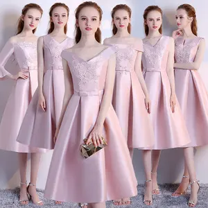 Bridesmaid Dress Female New Pink Long Section Bridesmaid Sister Skirt Student  Burgundy Bridesmaid Dresses  Wedding Guest Dress