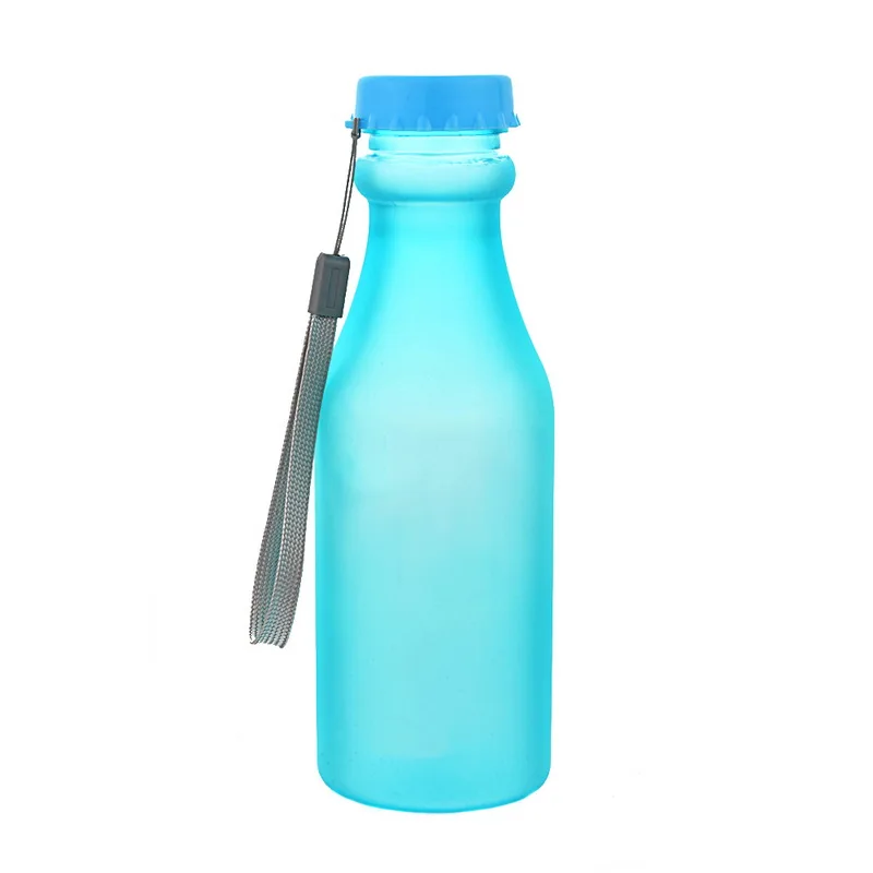Frost Blue Конфетные цвета 550 мл портативная Спортивная Герметичная Бутылка Для Воды Пластиковый Чайник протеиновый шейкер Кемпинг Пешие прогулки бутылка для напитков пластиковый - Цвет: Frost Blue