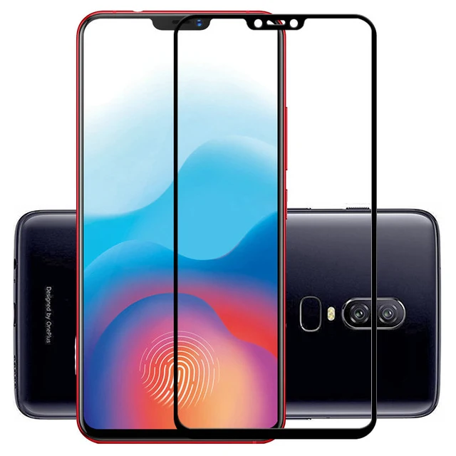 

25 Pcs/Lot Full Coverage Screen Protector For OnePlus 6 Scratch Proof Protective Film Tempered Glass For OnePlus 6
