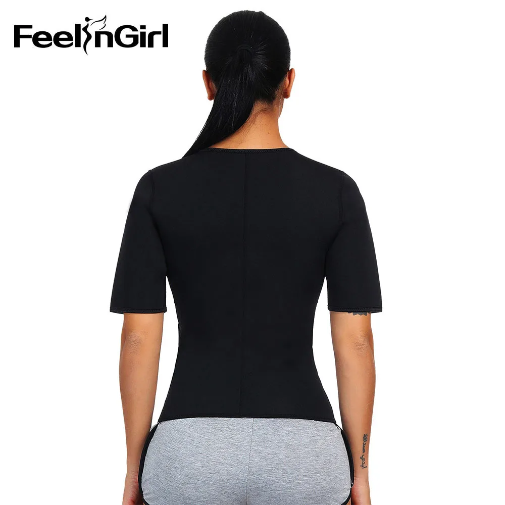 Feelingirl Woman Neoprene Fitness Shapewear Top Breathable Elastic Comfortable Bodyshaper Tummy Control Waist Trimmer Cincher | Женская