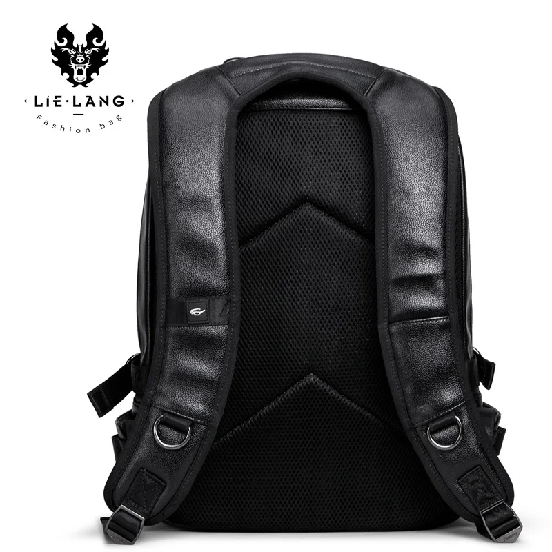

LIELANG Men Backpack leather Waterproof Bag Fashion Computer Bag Men Shoulder Bag Leather Men backpack