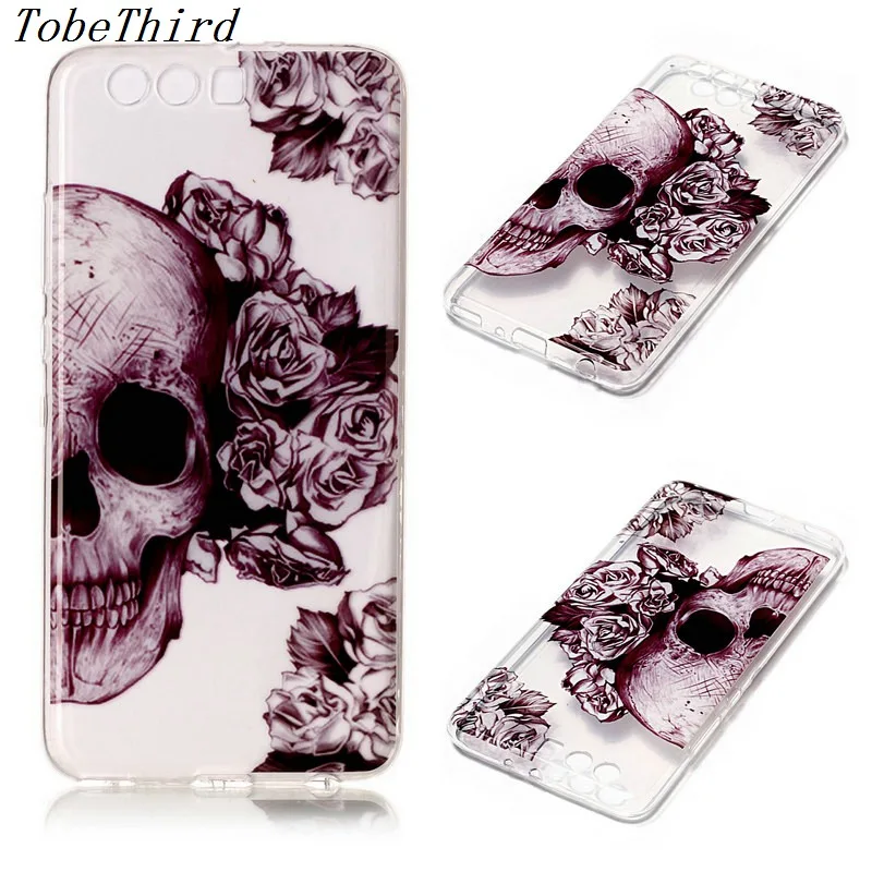 TobeThird For Huawei P10 Plus Case Soft Colorful Pattern Transparent TPU Back Cover Ascend |
