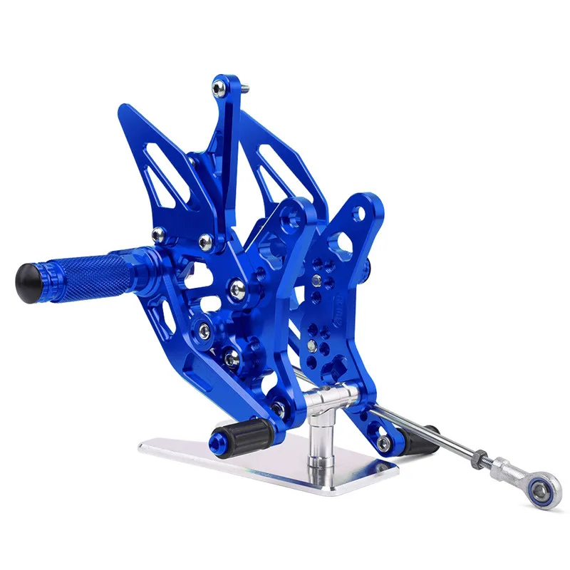 Blue CNC Алюминиевый Регулируемый мотоцикл Rearset задний Набор Подножки педаль Подножка для Suzuki SV650 SV650S SV650X - Цвет: Blue