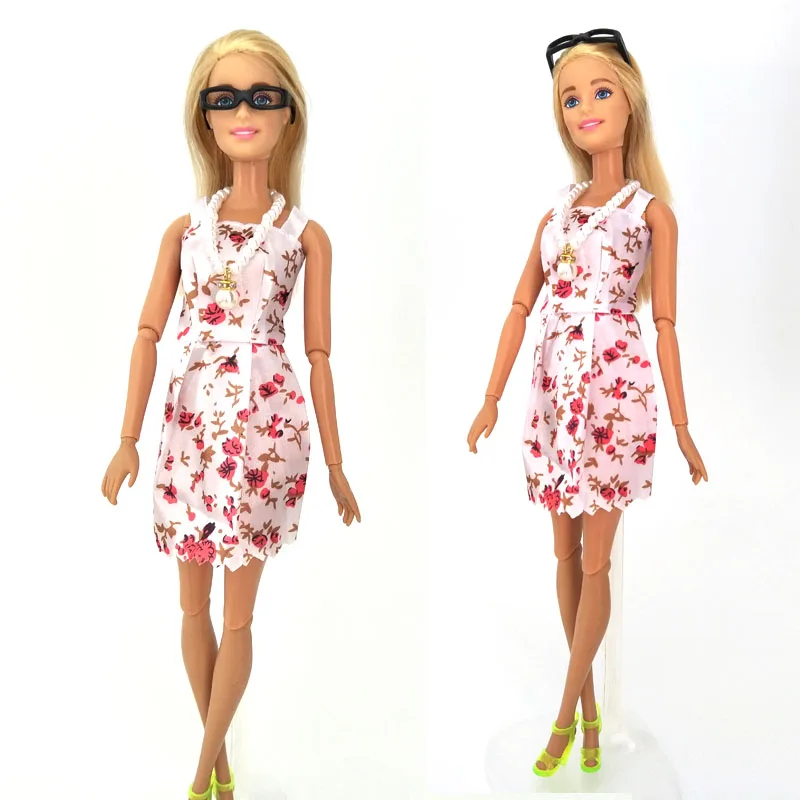 Аксессуары для кукол 30 предметов/комплект 10 пар обуви и модных платьев куклы