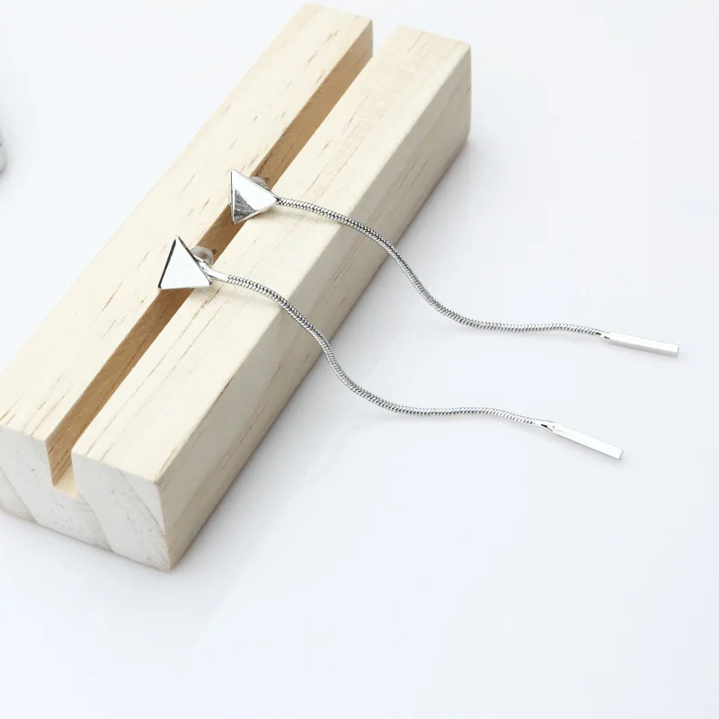 Новые простые треугольные геометрические серьги в стиле панк с металлической