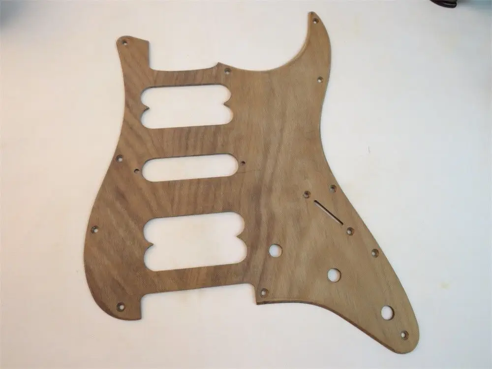 

Unfinished hand made wood of Chinese scholartree STRAT GUITAR HSH Pickguard#1974