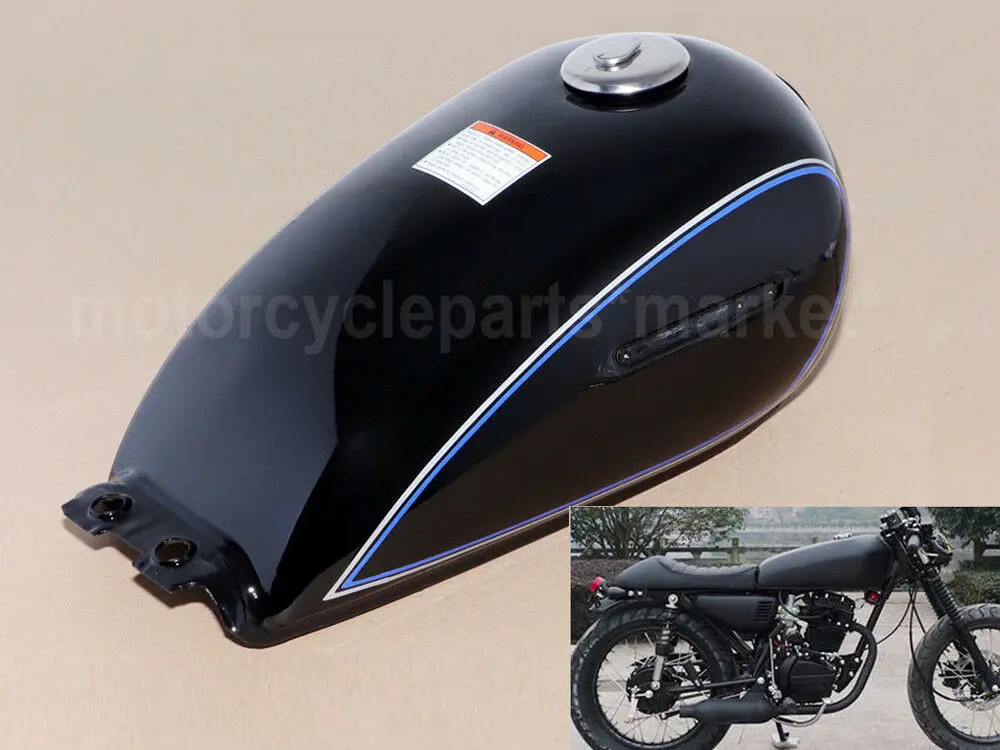 9л 2,4 галлонов Кафе Racer бак мотоцикл Винтаж Топливный Газ кепки ретро для SUZUKI GN125 250 весь год универсальный