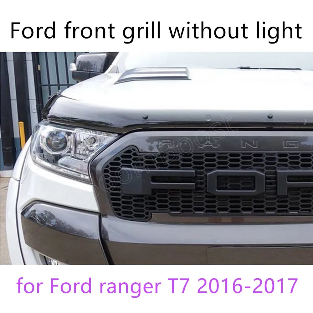Для Ford ranger T7- ABS решетка светодиодный Передняя решетка окружает отделка с или без светильник 4 цвета доступны высокое качество