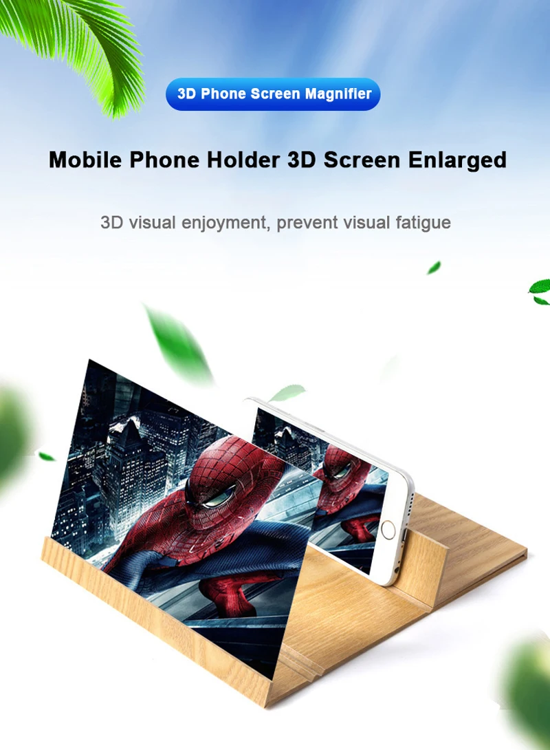 12in мобильный увеличитель для экрана телефона 3D HD видео усилитель складной увеличенный расширитель Подставка для видео велосипедный держатель Автомобильный держатель