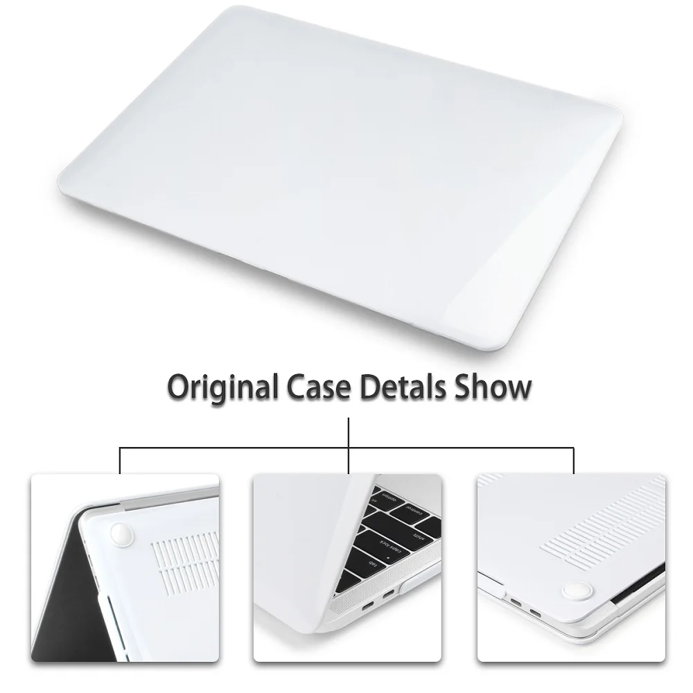 Прозрачный белый чехол для MacBook Pro Retina 12 13 3 15 дюймов 2020 A2338 Touch Bar/Air 11 &quot13&quot A2337