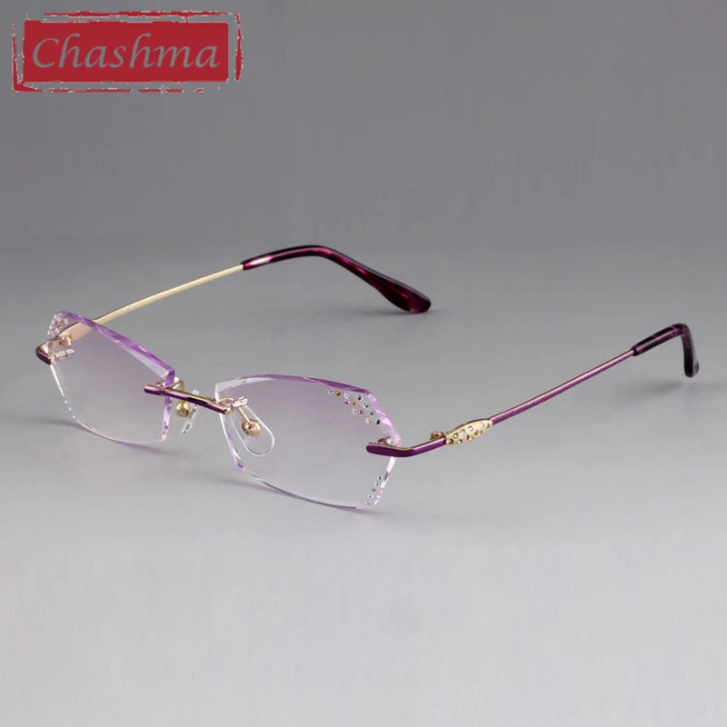 Женские диоптрийные очки Chashma оправа без оправы титановые очки|Женские кадры| |