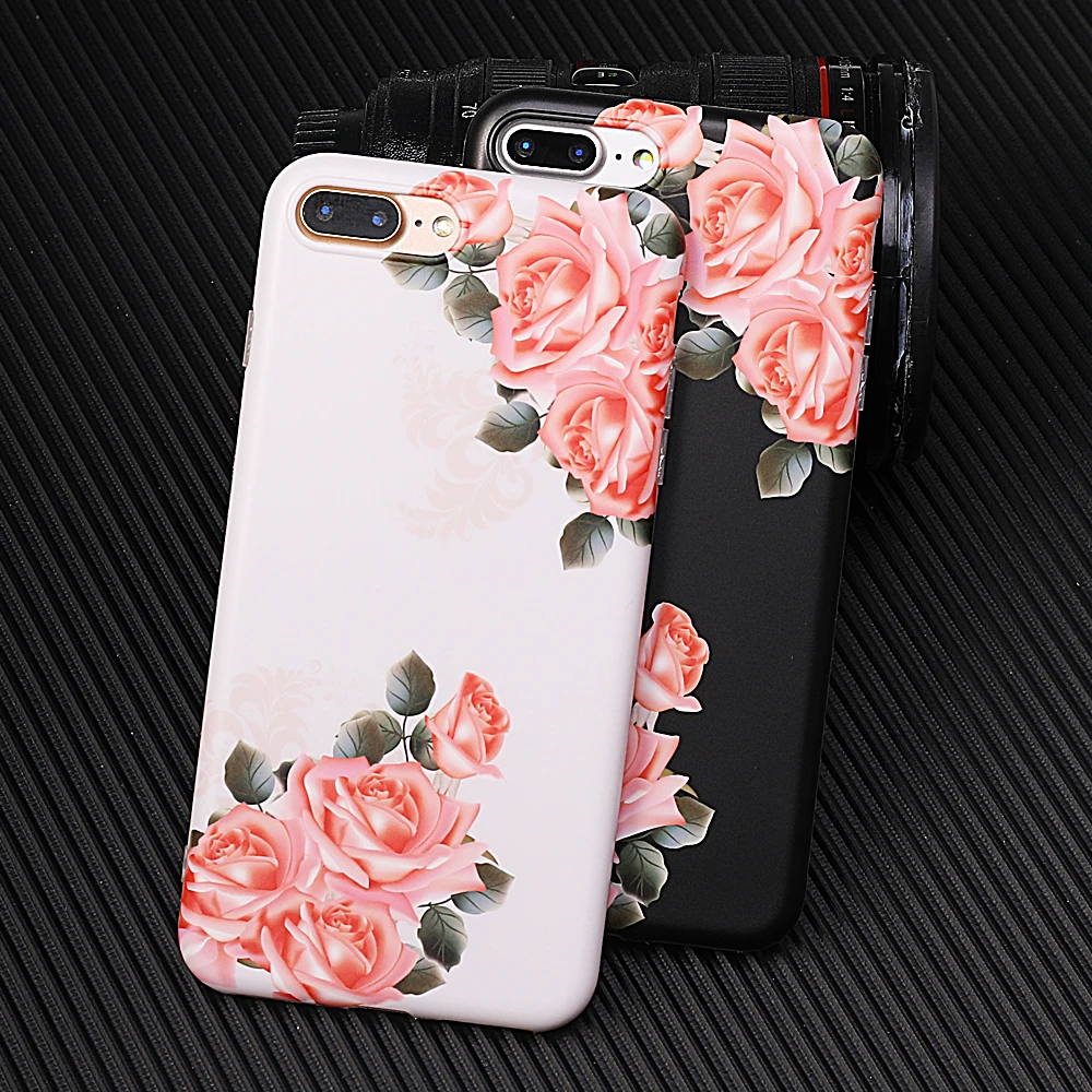 Rose Flowers Phone Case For iPhone XS Max XR 6 6S 7 8 Plus X Hot Vintage Floral Soft IMD Back Cover Cases Gifts |
