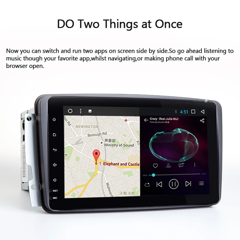 Android 8 1 мультимедиа gps навигация dvd-плеер автомобиля для Mercedes Benz A-W168 C-Class W203