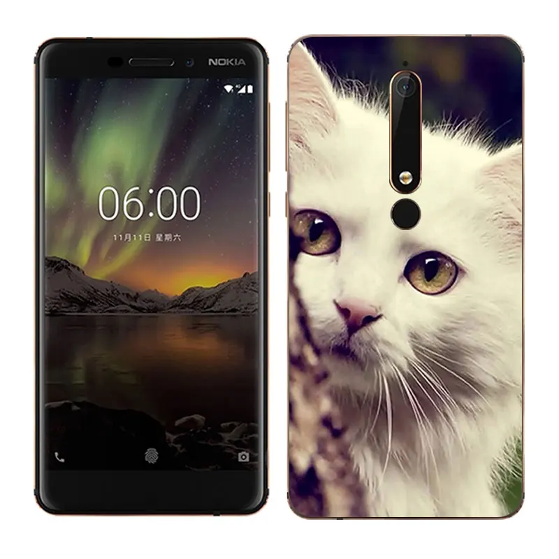 5.5&quot for Nokia 6 2018 Sleeping Phone Cases Soft Silicone Coque Second Generation 2th Ultra Thin TPU TA-1054 Cover | Мобильные