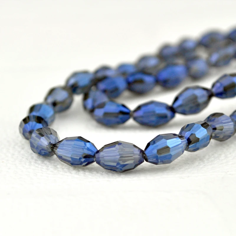 Распродажа от производителя темно синие Покрытые Кристаллами бусины