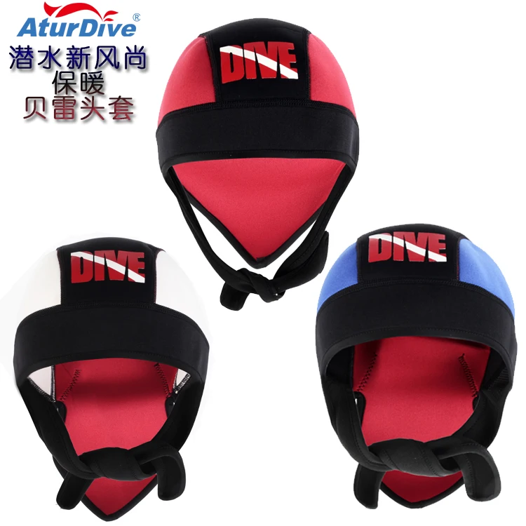 

Diving diving swimming cap scarf Beret new warm personality diving helmet color Diving cap for men and ladies