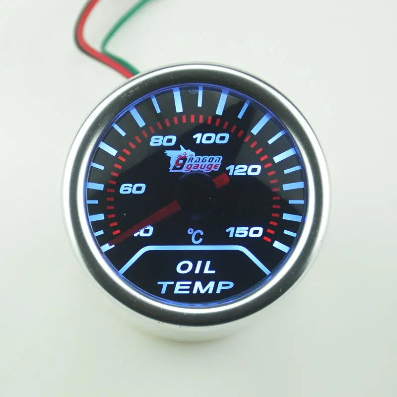 2 &quot52 мм Датчик температуры масла 40 ~ 150 по Цельсию Температура Auto Gauge белый LED