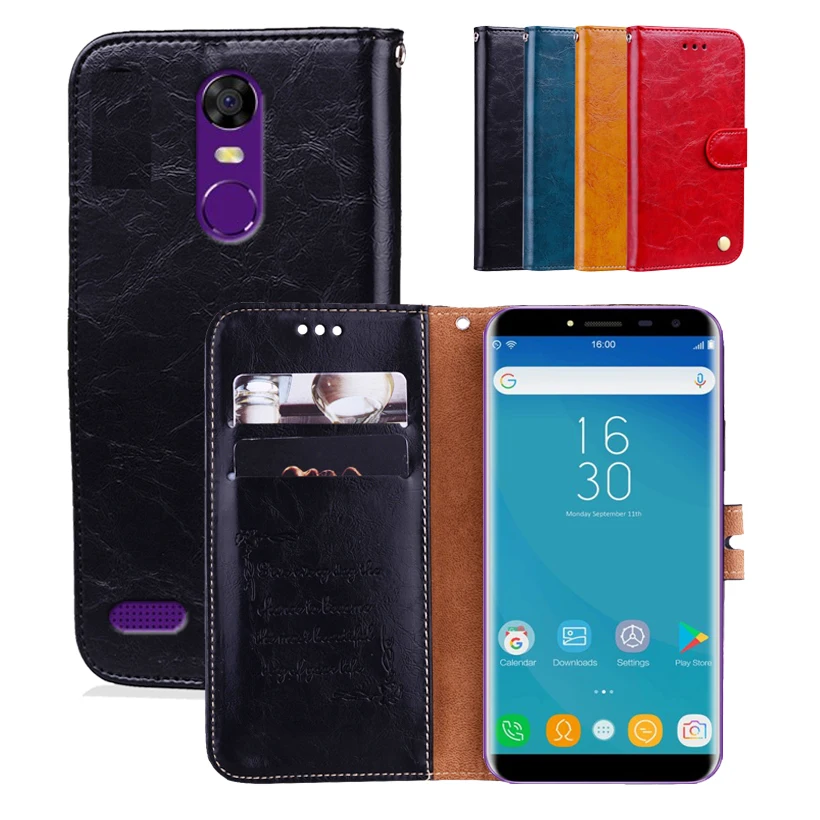 For Oukitel C8 Case Flip Cover PU Leather Wallet Phone Funda Book With Strap | Мобильные телефоны и аксессуары