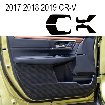 Lsrtw2017 углеродное волокно ПВХ двери автомобиля анти-kick пленка для Honda CR-V hr-v odyssey city grace fit civic accord - Название цвета: 2017-2019 CRV