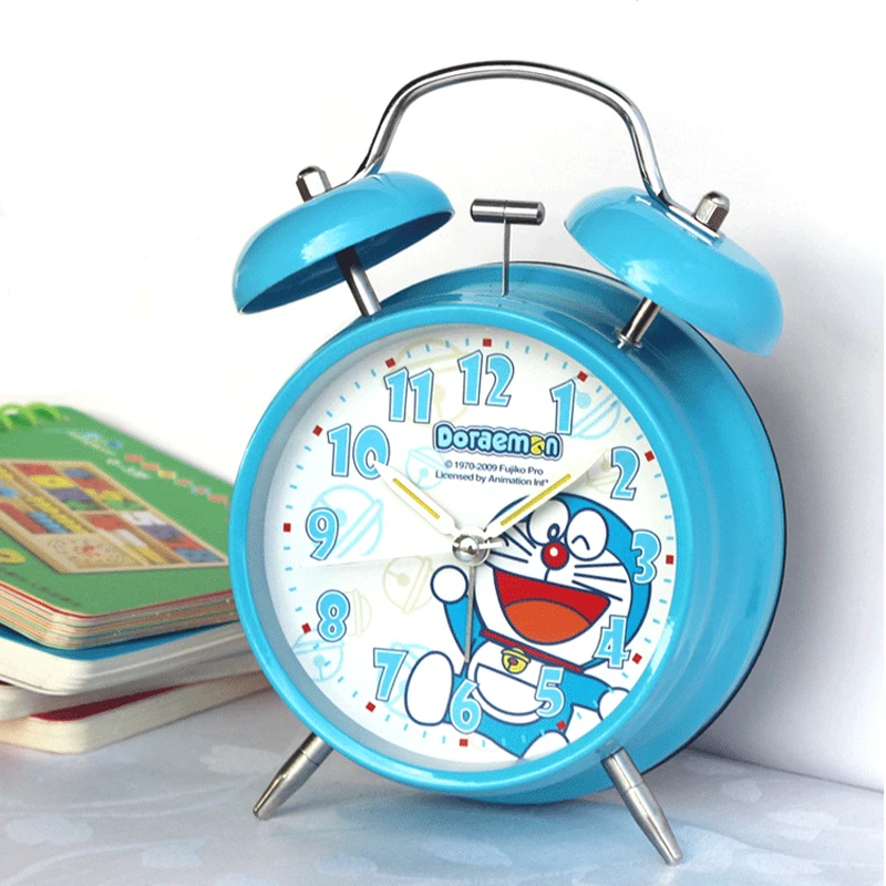Cartoon Classic vintage alarm clock bell Eletronic table watch desk snooze mechanical Alarm vibrating Loud clocks for kids| |