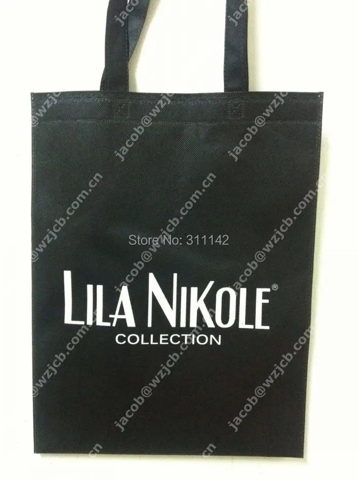 non woven bag black Customized logo with free shipping by Fedex 500pcs per lot