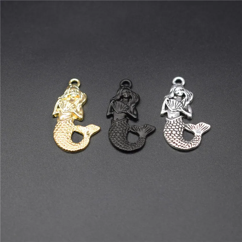 

New Trendy Little Mermaid Pendants Little Mermaid Charm Pendants Without Chain