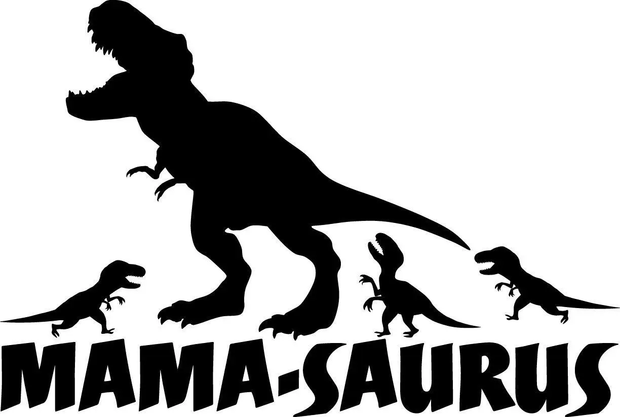 Mama Saurus наклейка на окно бампер для автомобиля Т-Рекс мамы детей родителей