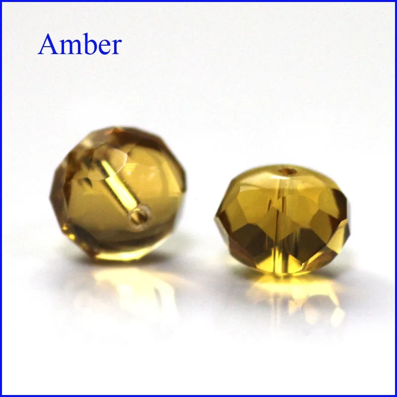 100 шт./лот DIY стеклянные хрустальные бусины Rondelle 10x8 мм|beaded purse charms|beaded robebeaded open back