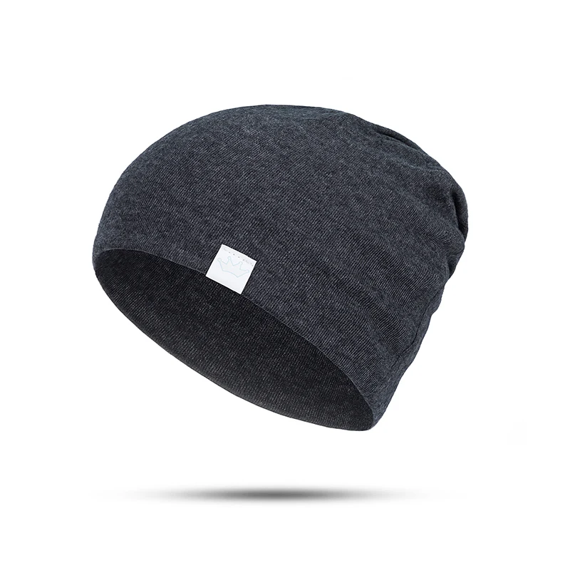gray REAKIDS детская шапка для новорожденных, шапка для девочек, тканая осенне-зимняя хлопковая шапка, детская шляпа детская шапочка, одноцветная - Цвет: gray