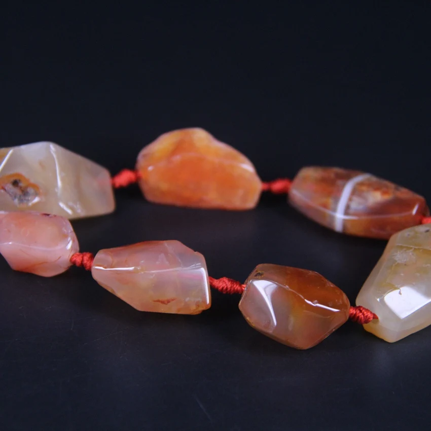 Ограненные Агаты натурального красного цвета 15 5 дюйма/нитка незакрепленные