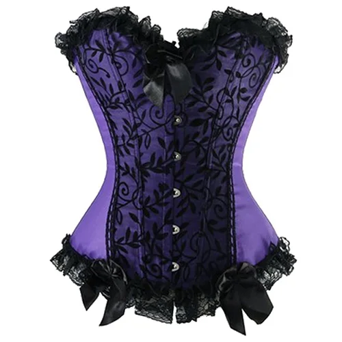 12 Purple Сексуальное женское белье, жаккард, на шнуровке, на спине, корсет для тренировок, топ, нижнее белье, контроль живота и потеря веса, размера плюс, корсетный корсет - Цвет: 12 Purple