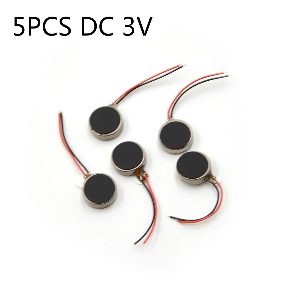 5x DC 3V 70mA 12000 об/мин для телефона монета плоский вибрируя Вибрация двигателя