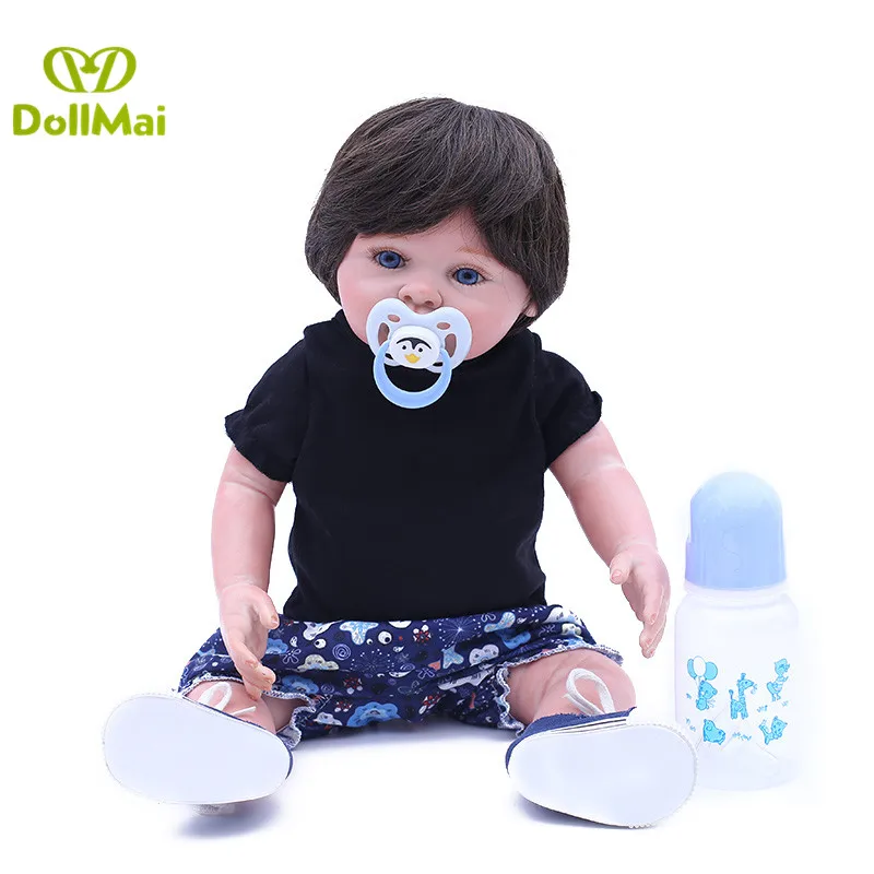 Boneca Reborn полная виниловая силиконовая кукла reborn для мальчиков Реалистичная 43 см настоящая Детская кукла может купать детский подарок reborn куклы игрушка