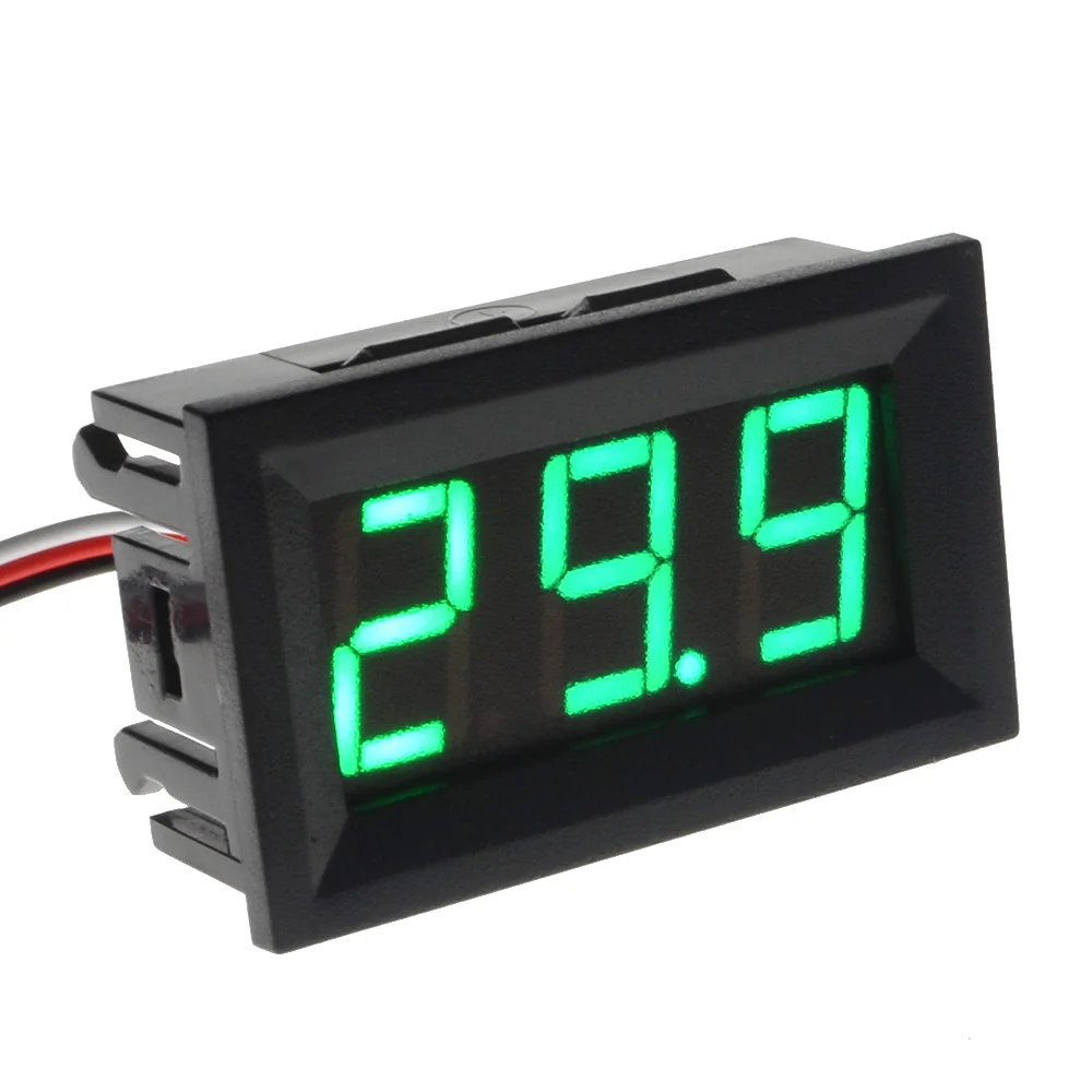 50 шт./лот 3 провода красный/синий/зеленый 0,5" DC0-100V внешний источник питания цифровой светодиодный дисплей Вольтметр с обратной защитой - Цвет: Green display