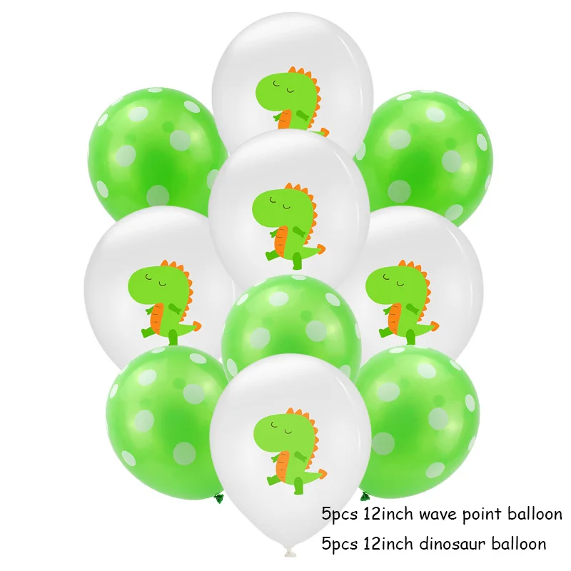 Balloon 10pcs 10 шт. 12 дюймов мультфильм серии динозавров латексные шары День Рождения Вечеринка для малышей украшения для детской вечеринки - Цвет: Balloon 10pcs