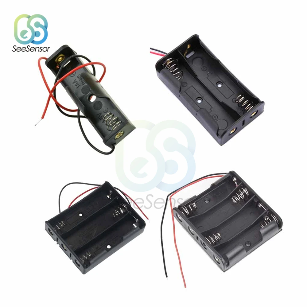 Чехол для хранения аккумуляторных батарей типа АА 5 шт. держатель коробки с 1 2 3 4