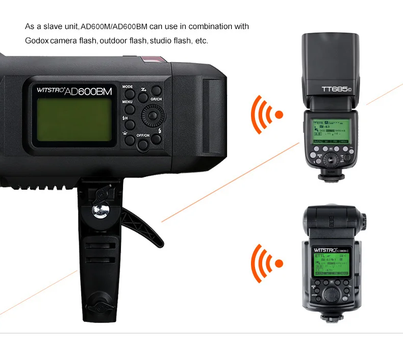 Godox 2,4G AD600BM крепление ручной наружной камеры Вспышка Speedlite 60*60 софтбокс CB-09 чехол для переноски для sony Nikon Canon Pentax Lumix