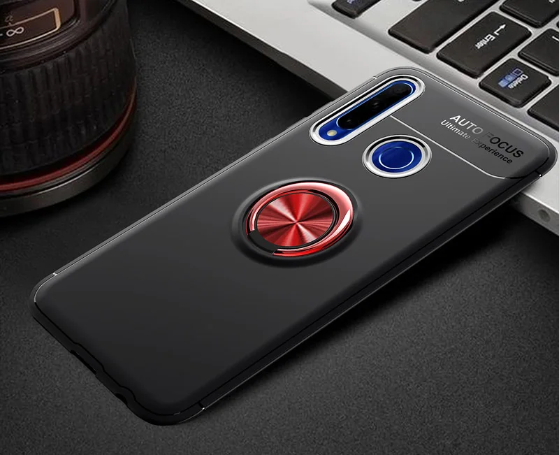 360 чехол с кольцом для huawei Honor 10i Honor 10 Lite 10i чехол с вращающимся металлическим магнитным силиконовым магнитным держателем из ТПУ