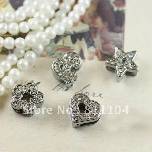 Цветочное Сердце Звезды и Символ Горный Хрусталь CZ Пробуренных Прямые Подвески