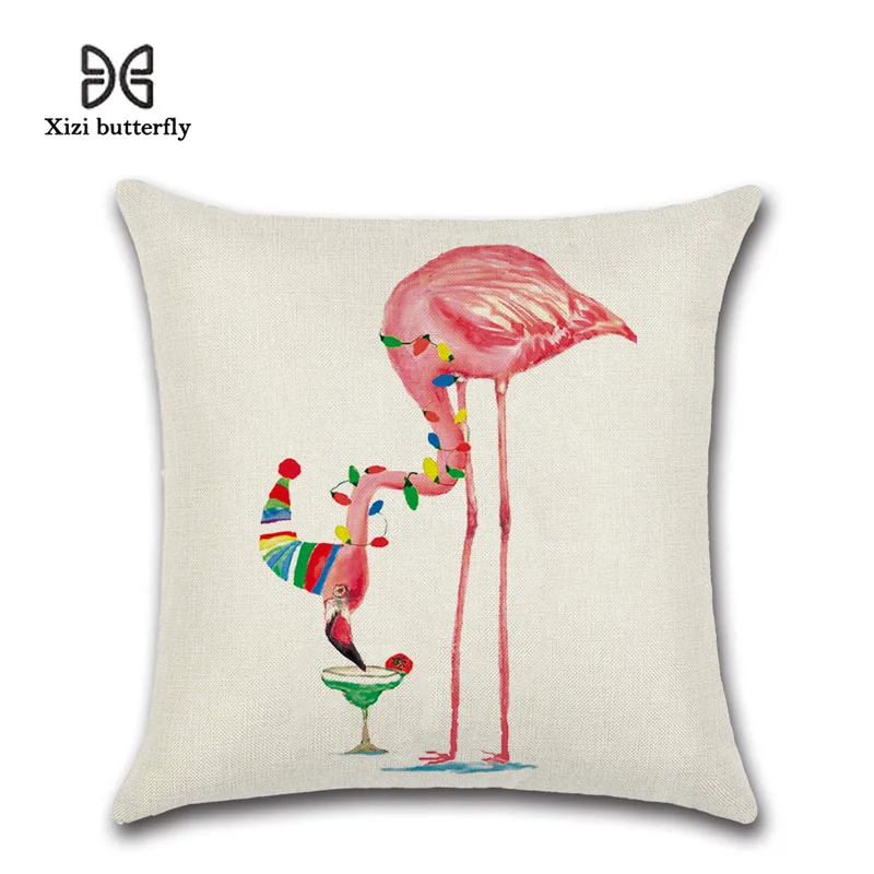 Cushion Cover Mermaid Sequin Flamingos Decorative Covers Color Changing Reversible Pillow For Sofa | Дом и сад