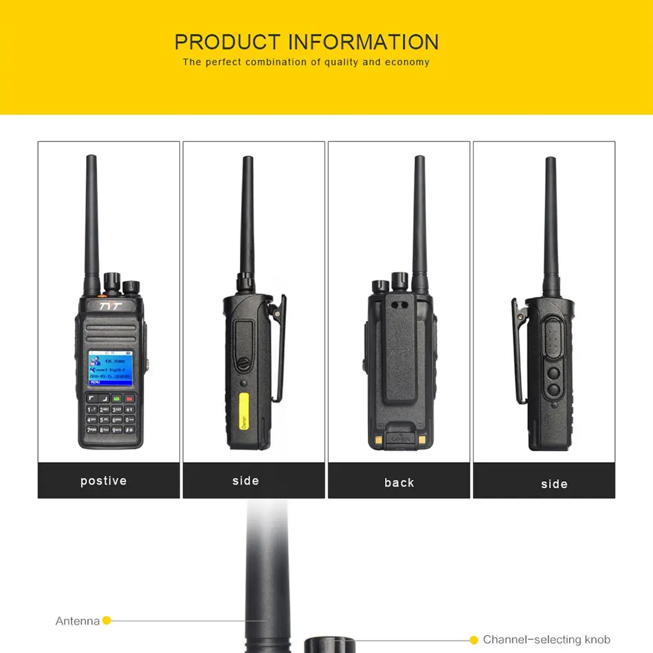 Применимый TYT MD398 DMR цифровая рация Водонепроницаемый IP67 двухстороннее радио Высокая мощность 10 Вт радиоприемопередатчик