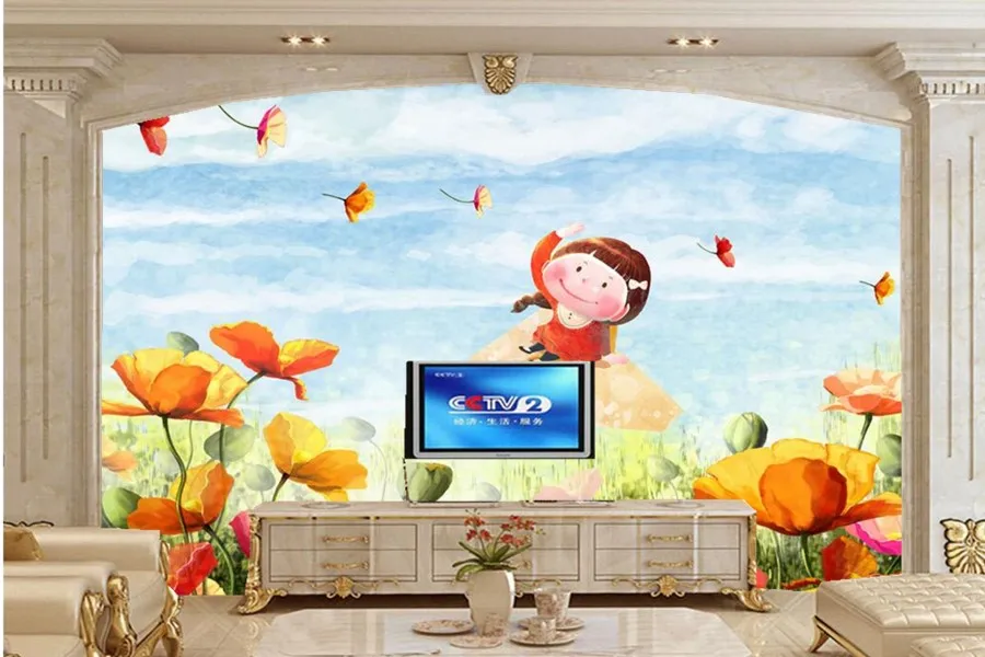 Настенные 3d обои на заказ картина маслом для гостиной дивана телевизора кофейни