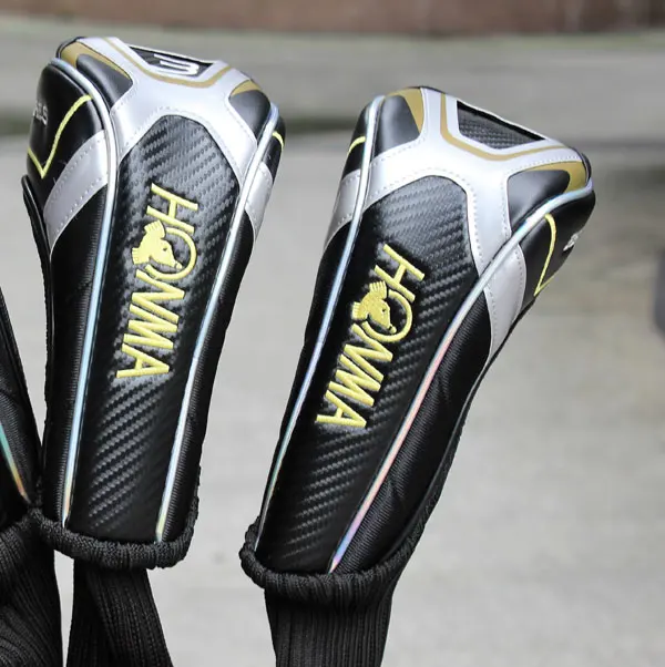 3wood 5wood Cover Гольф Драйвер головных уборов ХОНМА гольф покрытие из дерева PU Гольф шлем пылезащитные чехлы - Цвет: 3wood 5wood Cover