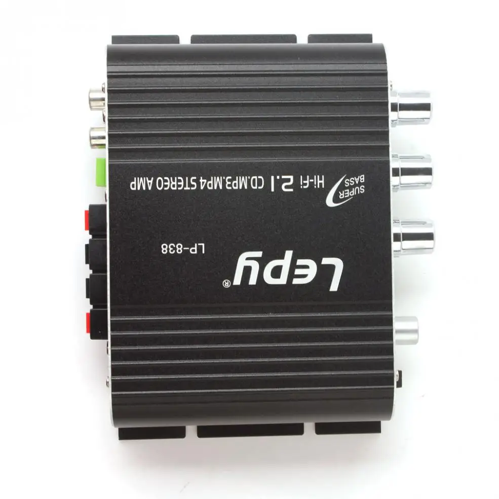 Lepy LP-838 автомобильный усилитель Hi-Fi 2,1 12 В усилитель радио CD MP3 MP4 стерео усилитель басовый динамик плеер для автомобиля дома