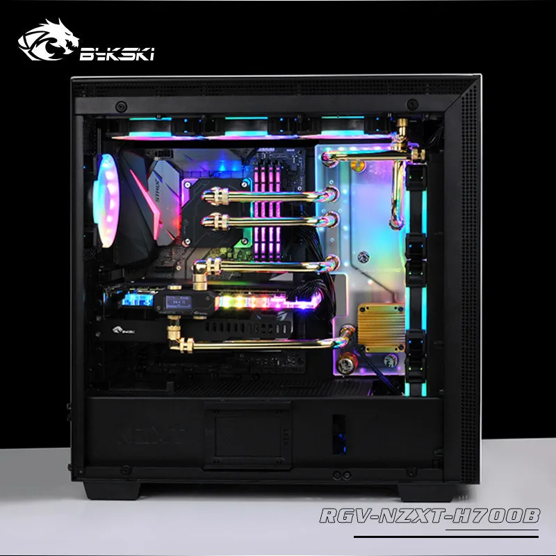 NZXT H700B Program 1 Bykski водный отражатель программа водяного охлаждения канальная плата RBW освещение для NZXT H700B шасси RGV-NZXT-H700B - Цвет лезвия: NZXT H700B Program 1