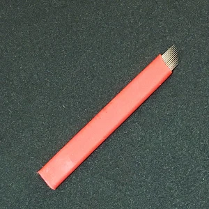 500 шт. микроблейдинг лезвие 12 гибких 0,18 мм тату ИГЛЫ Перманентный макияж для бровей вышивка лезвие для татуировки Tobori ручка