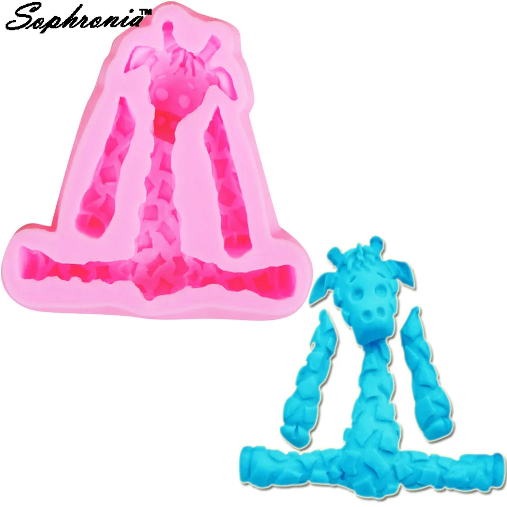 

10PCS/SET Giraffe Shaped Silicone 3D Animal Mold Fondant Cake Decorating Tools,Silicone Mold Cooking Hand cake molds m543
