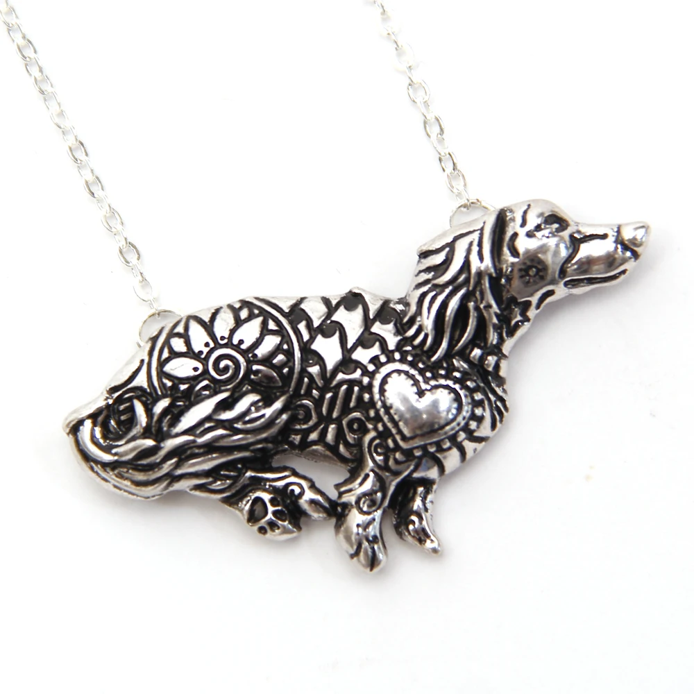 1 шт 1230 ожерелья с таксой кулоны Doxie Dog Lover Day of the Dead Charms Мемориальный Подарок