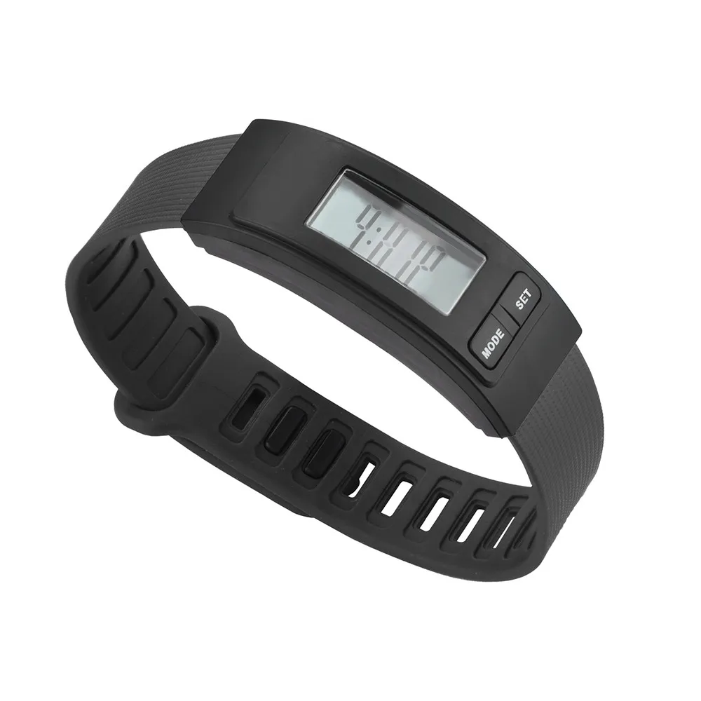 

Digital LCD Silicone Wirstband Pedometer Run Step Walking Distance Calorie Counter Wrist Women&Men Sport Fitness Watch Bracelet